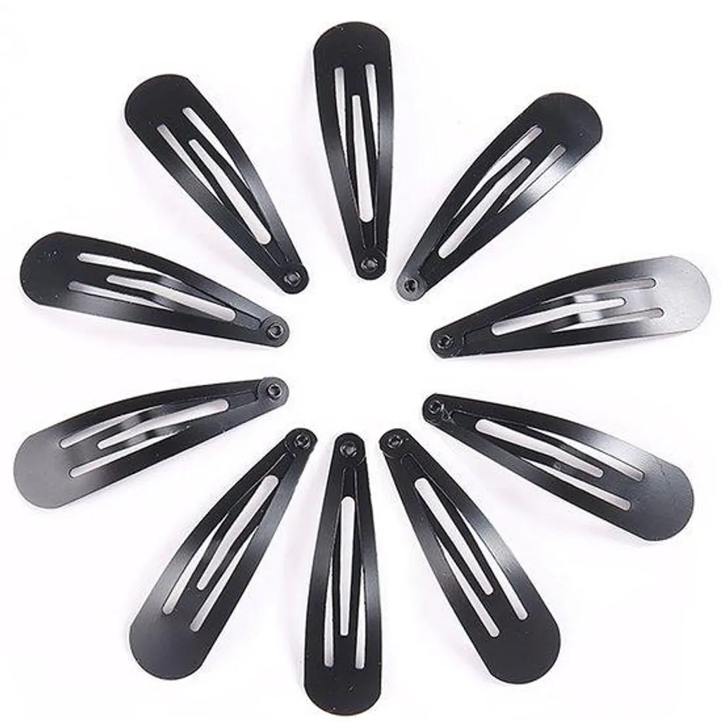 Lot de 100 barrettes à cheveux 5cm en métal pour filles et femmes