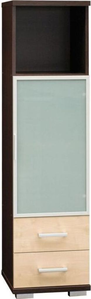 Regal Trelew 22, Farbe: Wenge / Ahorn - 156 x 40 x 41 cm (H x B x T)