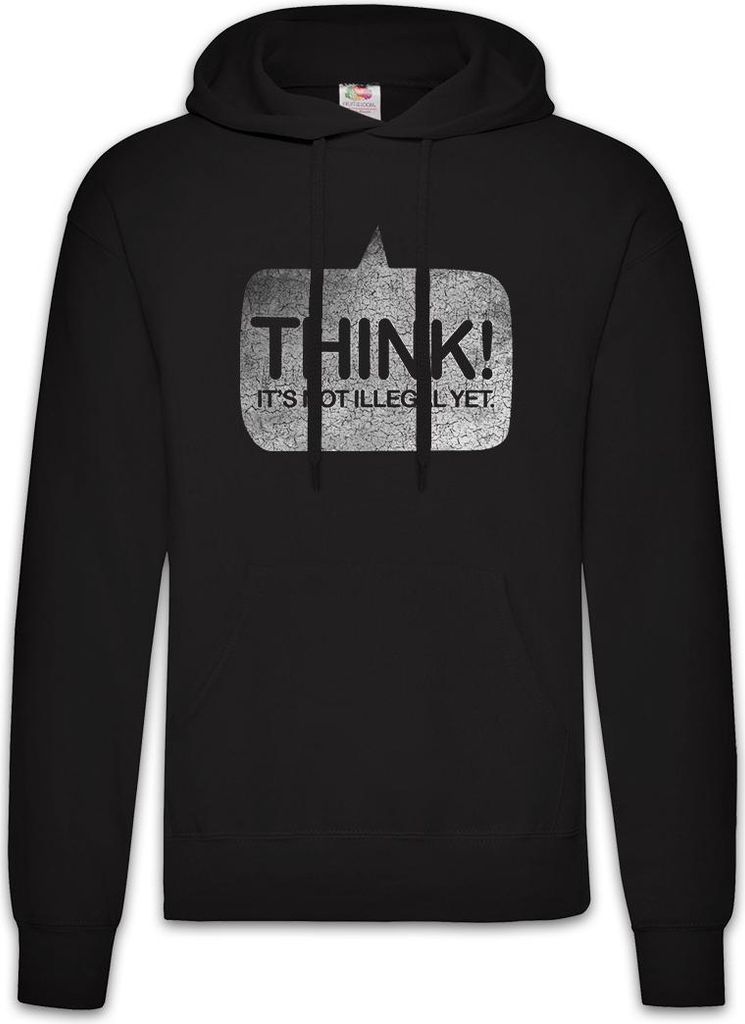 Urban Backwoods Think, Herren Hoodie, Farbe: Schwarz, Größe: L