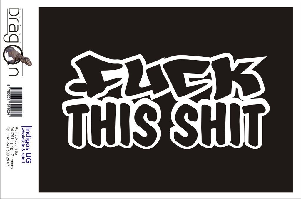 Aufkleber / Autoaufkleber - JDM / Die cut / Auto / OEM - F... this Shit - 210x110 mm gold - Heckscheibe / Heckscheibenaufkleber