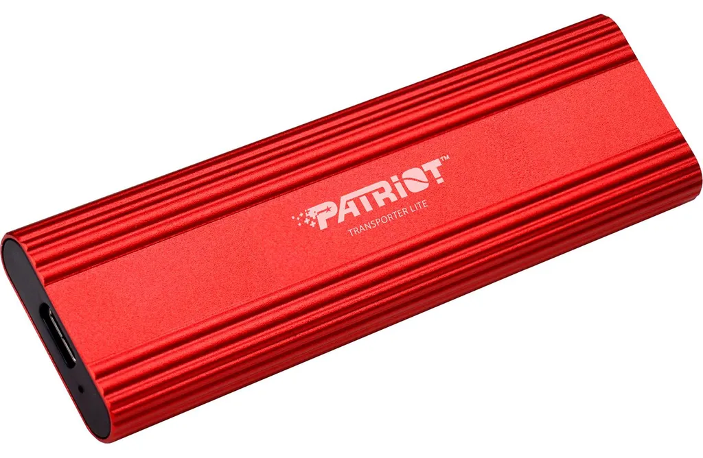 Disque Dur Externe SSD 1 To USB-C Patriot Transporter Lite Rouge Pro