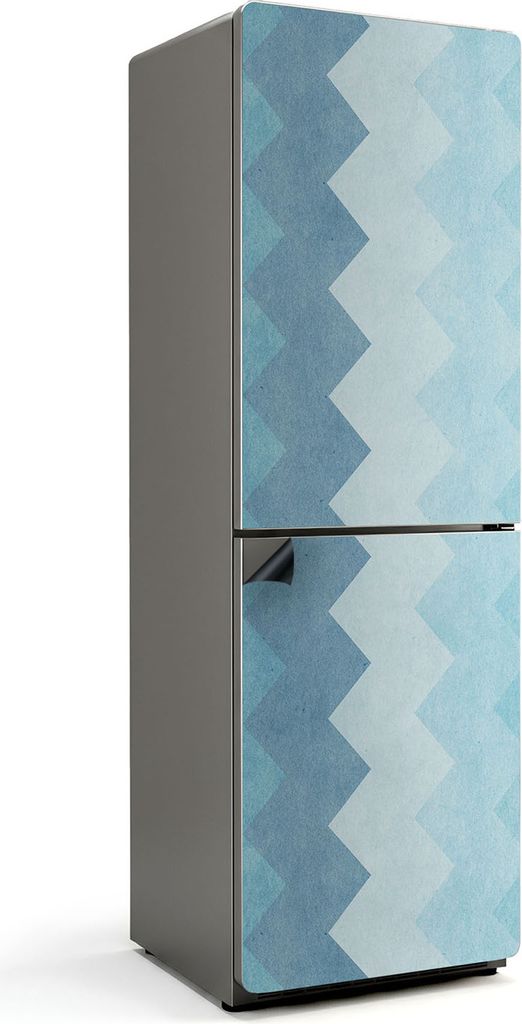 Vertikales Zickzackmuster – Magnetische Kühlschrank Abdeckung – Dekorfolie magnetisch Küche – Kühlschrank Magnet Deko – selbstklebende M...