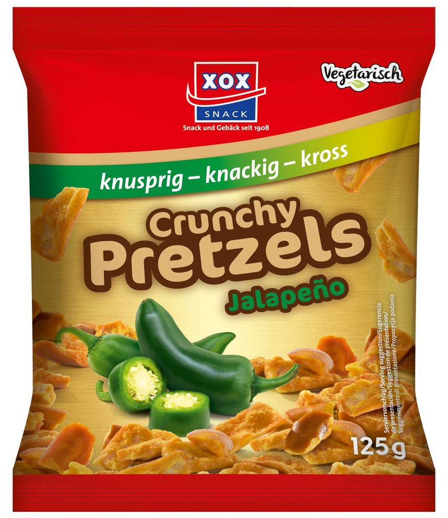 XOX Crunchy Pretzels Jalapeño 125g Produktbild 