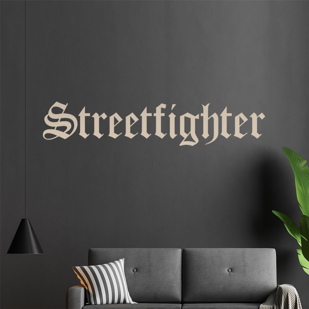 Streetfighter old Wandtattoo in 6 Größen - Wandaufkleber Wall Sticker - Dekoration, Küche, Wohnzimmer, Schlafzimmer, Badezimmer