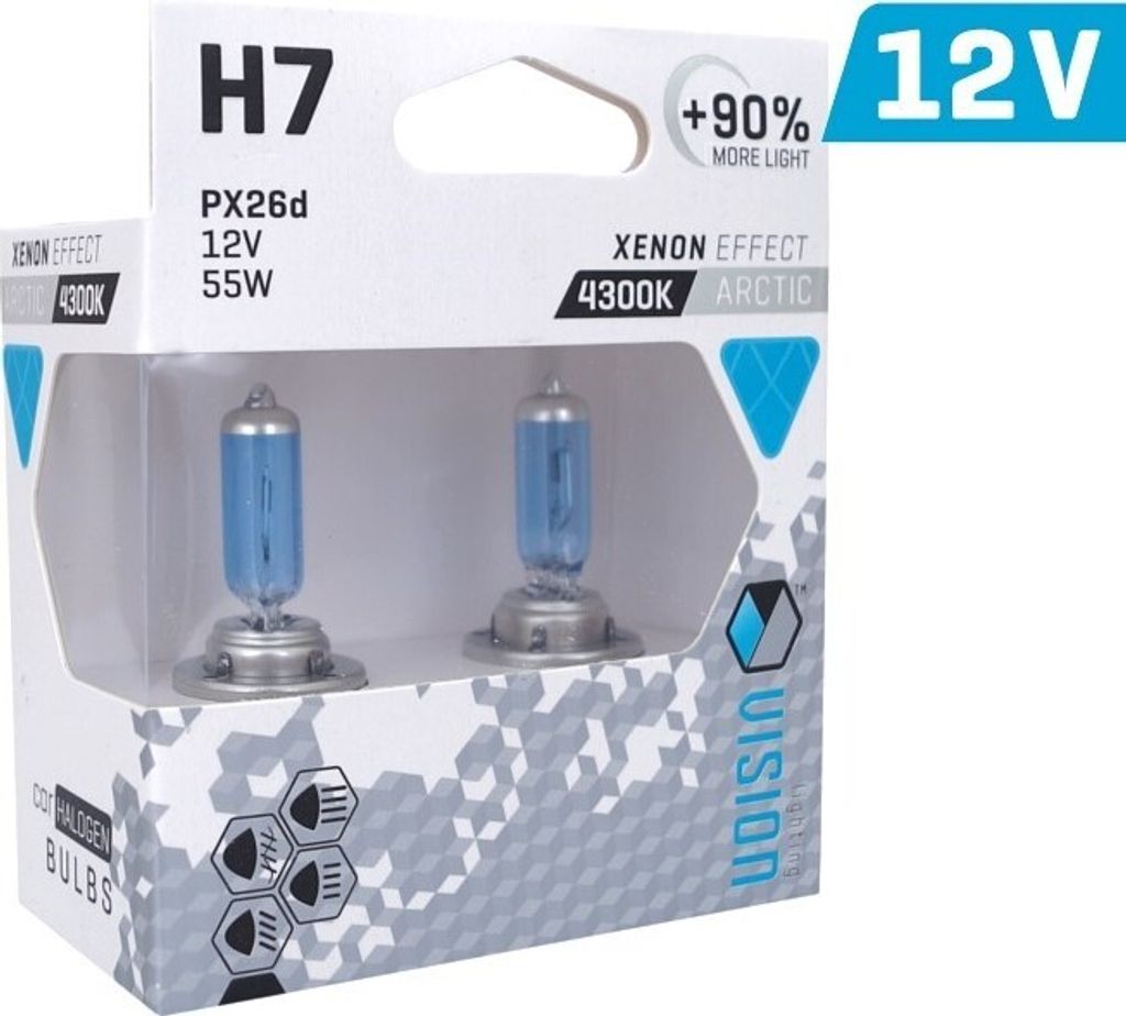 Żarówki VISION arctic white H7 12V 55WPX26d U E4 +90%, 2 Zdjęcie produktu 