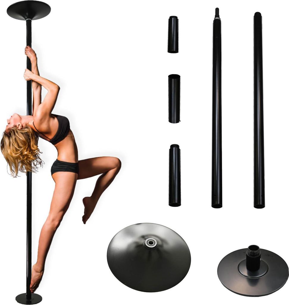 Pole Dance Tanzstange Static& Schwarz höhenverstellbar Produktbild 