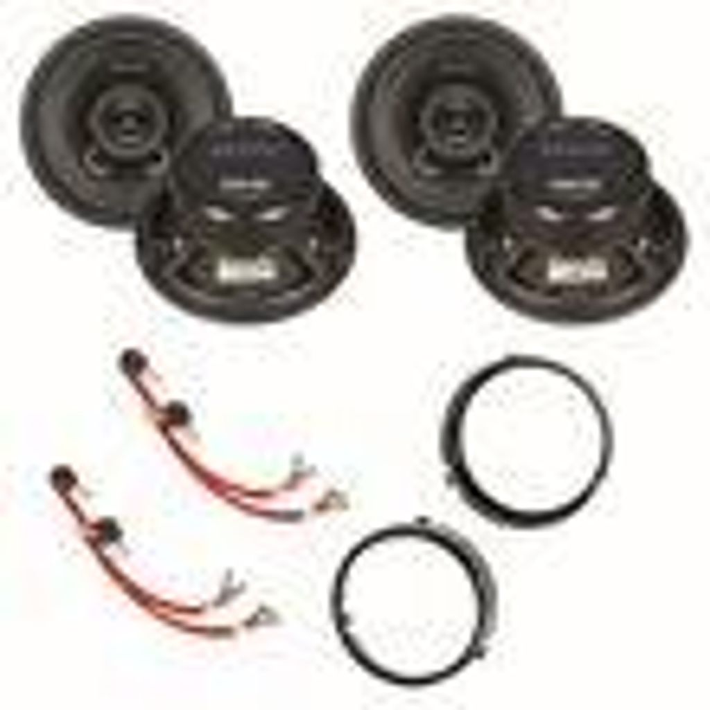 CRUNCH DSX120 12 cm 2 Wege Koaxial Lautsprecher vorne und Produktbild 