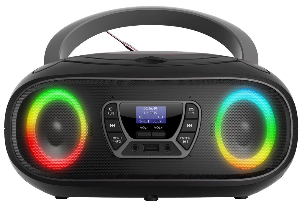 Inter Sales TDB-212GR CD-radio met DAB+, DAB, FM, AUX, USB Productafbeelding 