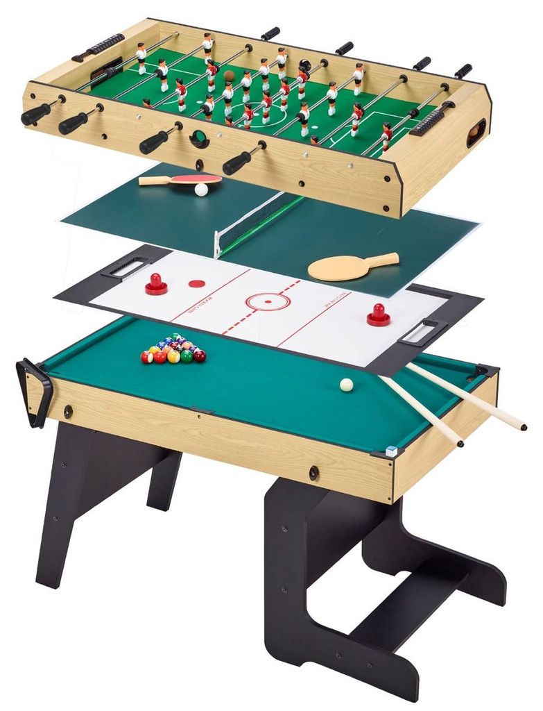 KANGUI - 4-in-1 Multispieltisch klappbar mit Tischfußball, Produktbild 