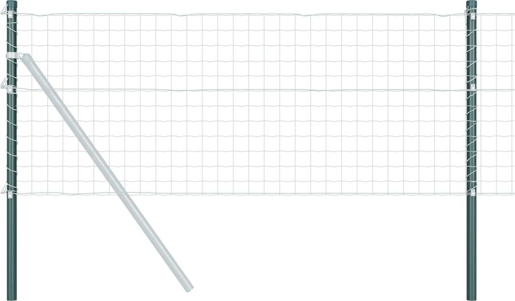 vidaXL Zaunpfosten 12 pcs Grün 70 cm Pulverbeschichteter Stahl