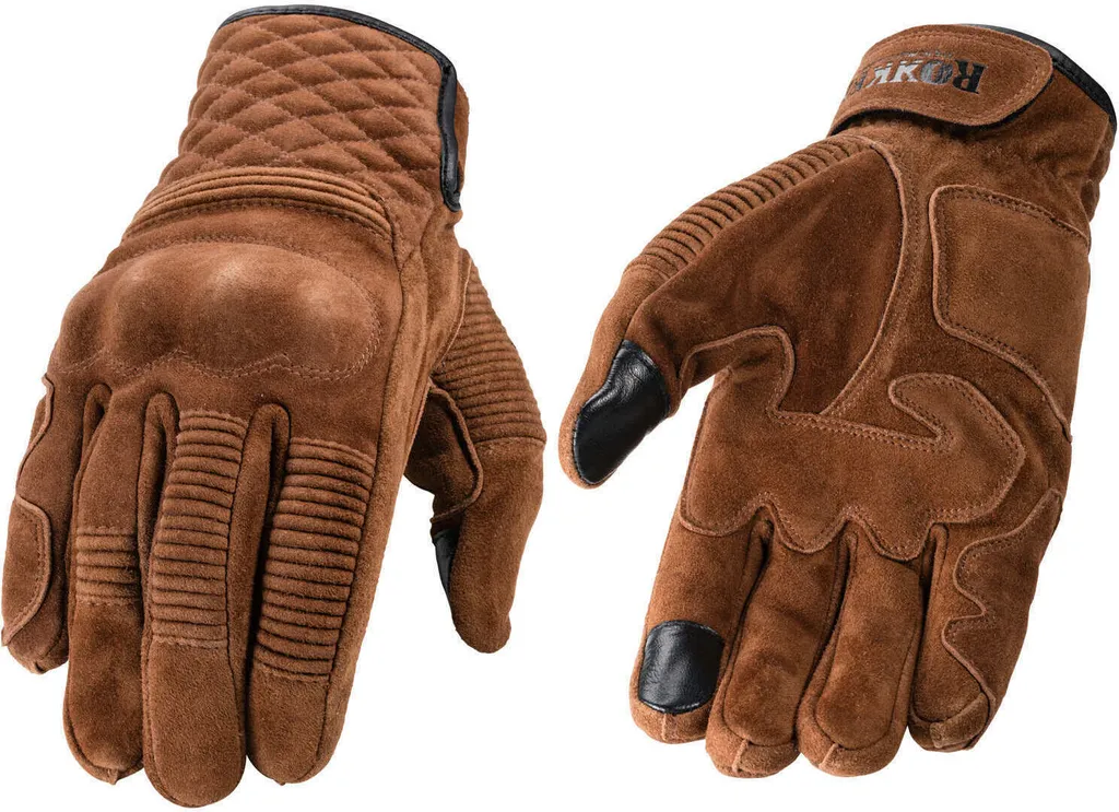 Guanti Moto Custom Rokker Tucson Marrone | 3XL Touchscreen Ready