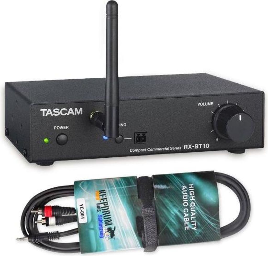 Tascam Bluetooth-Audioempfänger RX-BT10 mit Audiokabel