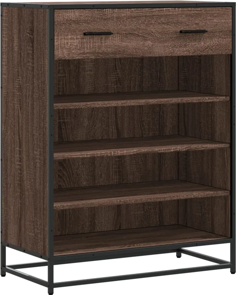 Scarpiera Design Industriale Rovere 75 cm | Mobile Ingresso Moderno