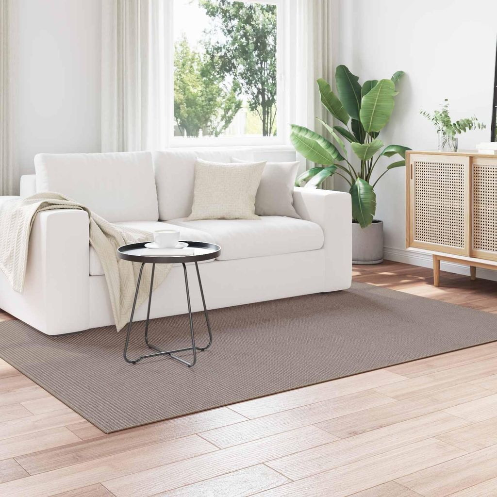 "2026 Aktion"Bereichsteppiche - HOMMIE - modernes Design Wohnzimmerteppich - Rechtwinklig LUGO Taupe 200x140cm Polyester - Designerteppiche NeuMöb...