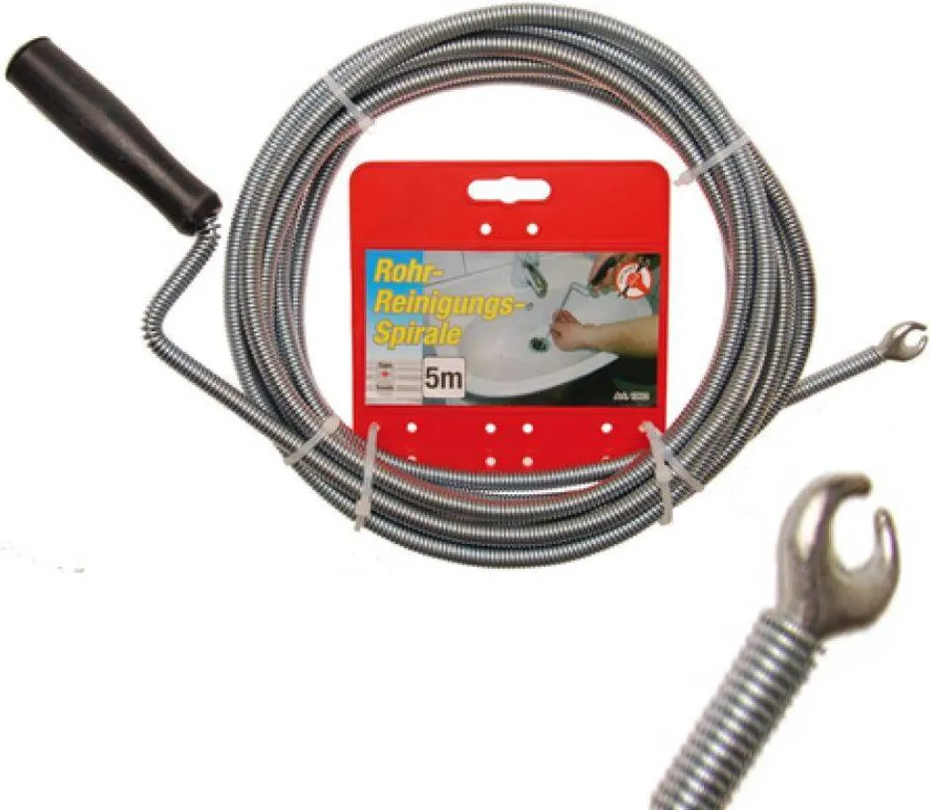 Kraftmann 1992 Spirale Pulizia Tubi 5m - Qualità Acciaio Certificata BGS
