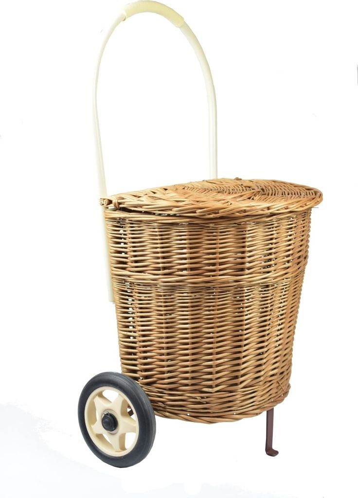 Proutěný koš na kolečkách Obrázek produktu 