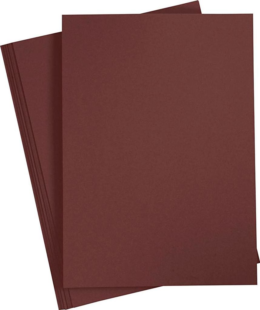Creativ Company Farbkarton, A4, Blatt 210x297 mm, 180 gr, dunkelbraun, 20 Blatt 1 Karton
