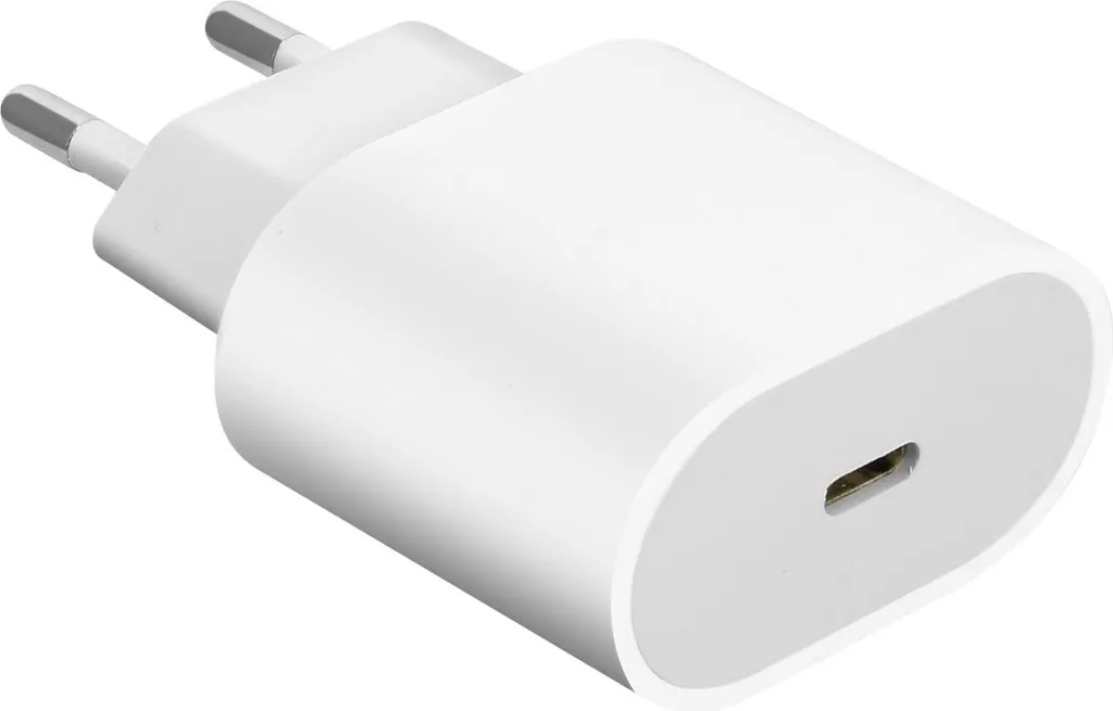 Alimentatore per ricarica rapida USB-C Power Delivery 20W, caricatore da parete - Bianco