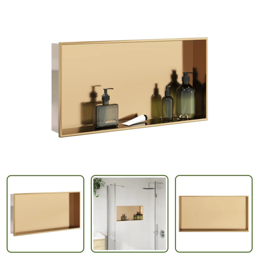 Piatto Doccia Acciaio Inox Oro 62x32 | Robusto e Durevole