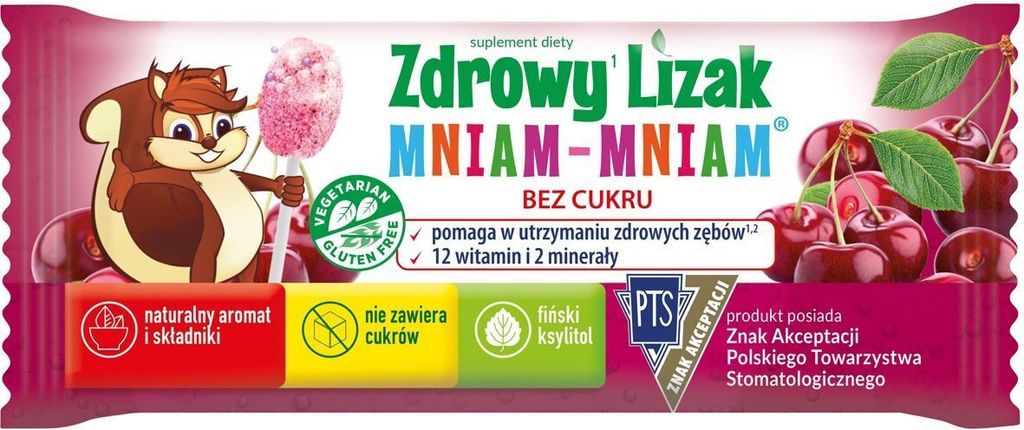 GESUNDER LOLLIPOP für Kinder 12 Vitamine Kirsche x1