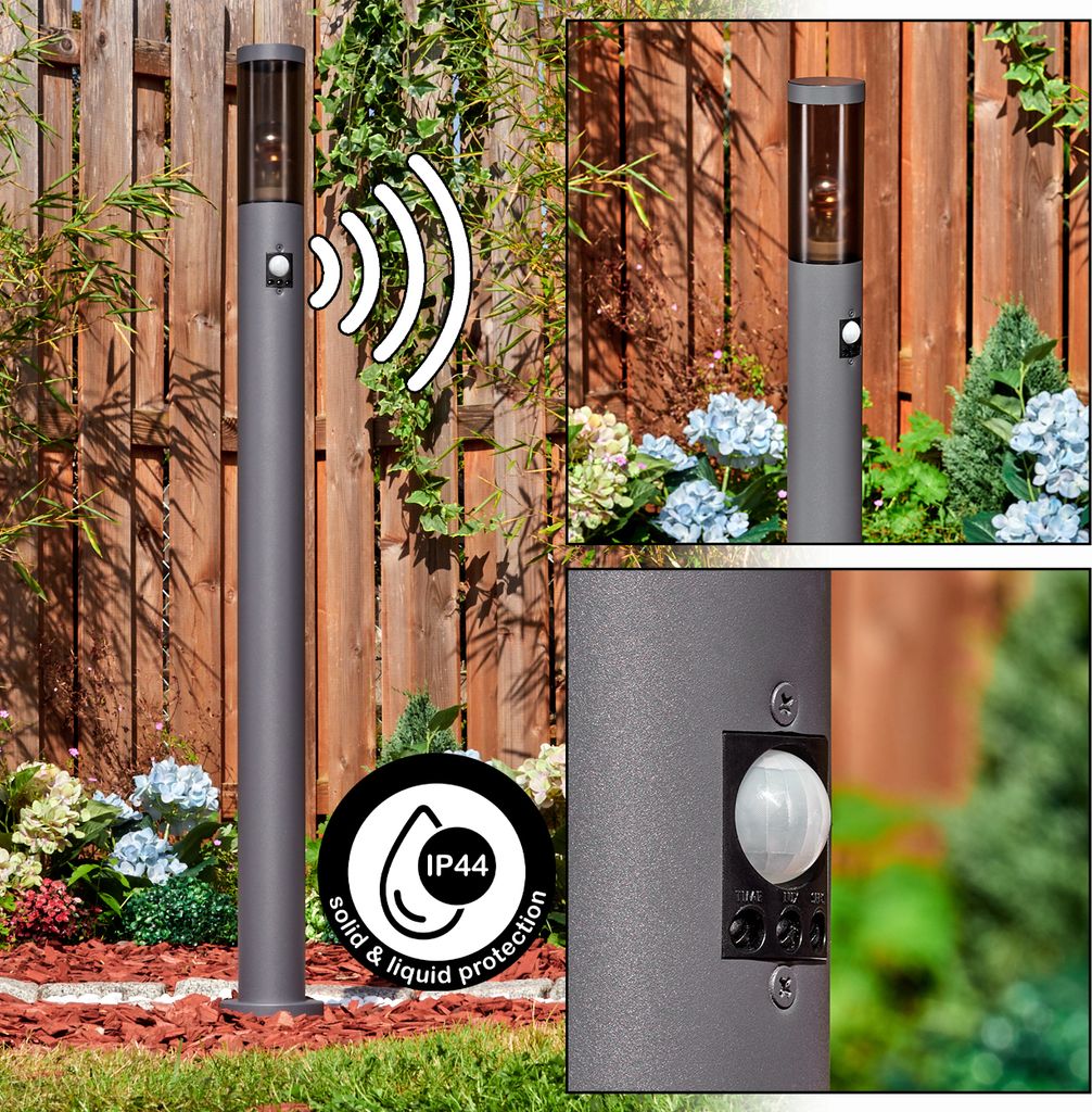 Gnocchetta Außenwegeleuchte aus Metall/Kunststoff in Anthrazit/Rauch oder Weiß