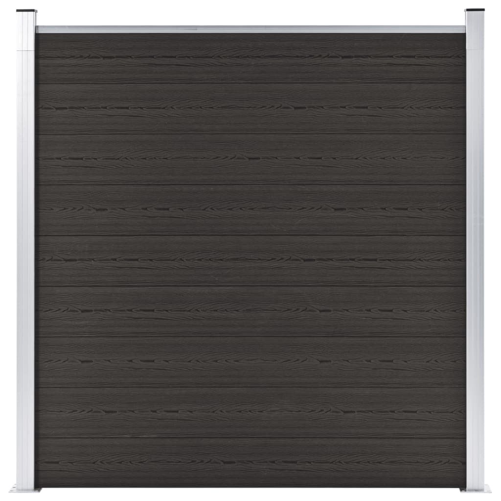 Prolenta Premium Zaunelement WPC 180x186 cm Schwarz