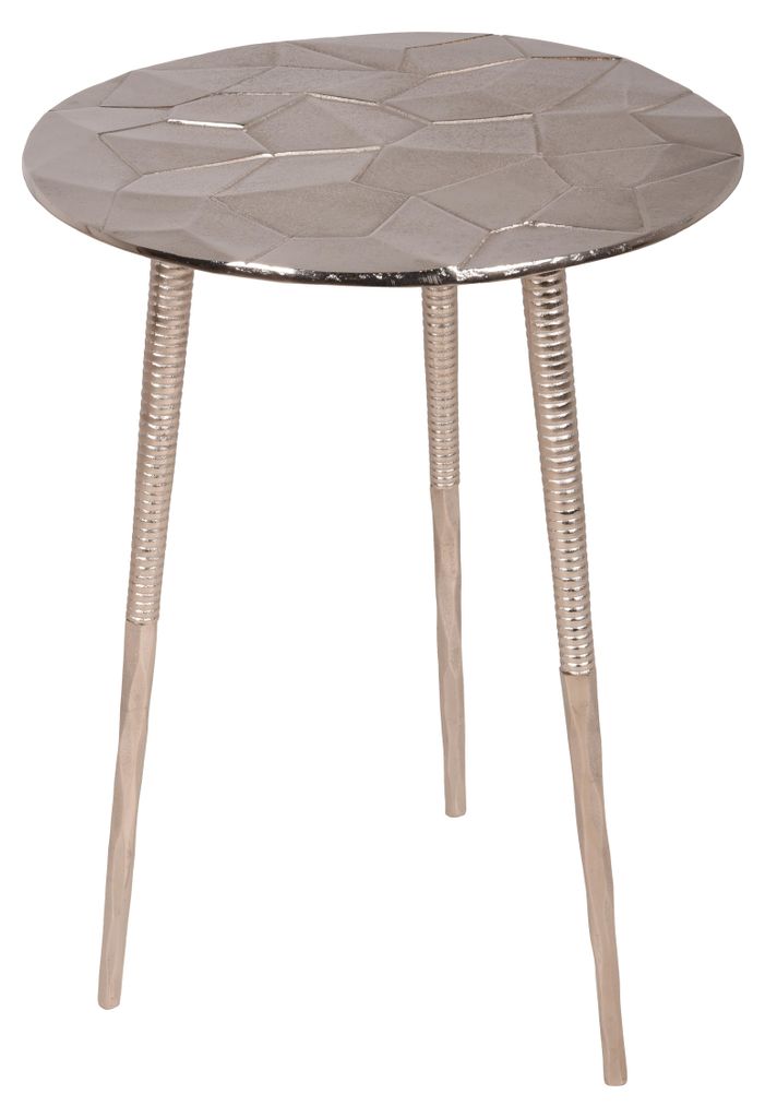 Beistelltisch KAI - Aluminium Silber 55x40x40cm | Couchtisch Sofatisch Abstelltisch