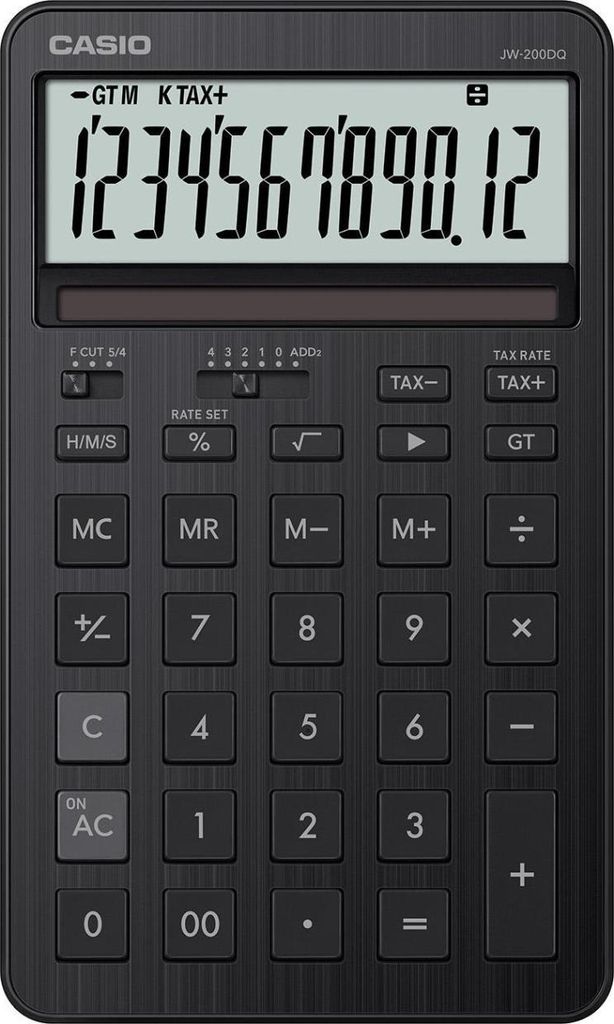 Casio JW-200DQ Taschenrechner Desktop Einfacher Taschenrechner Schwarz