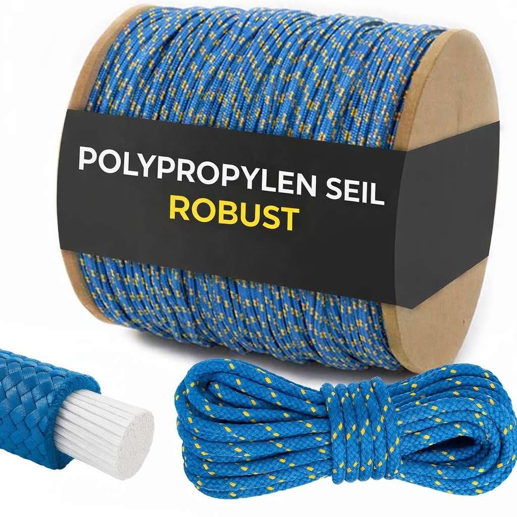 ART TWIST HOME Polypropylenseil Geflochten mit Kern – Starkes Elastisches und Leichtes Polypropylen Seil mit 16-Facher Umflechtung - Ideal für I...