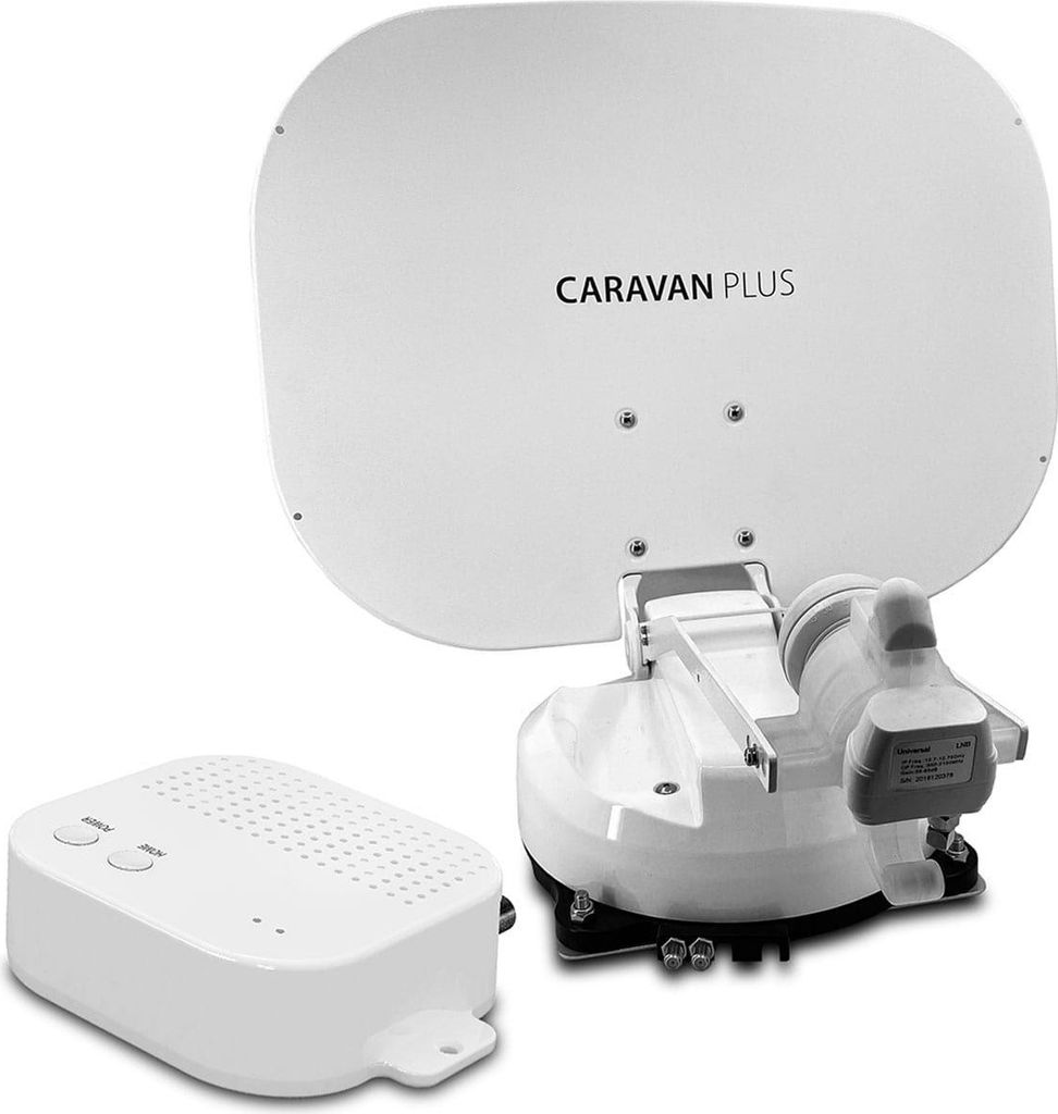 Selfsat Caravan Plus Twin Vollautomatische Sat Antenne (für 2 Teilnehmer, iOS / Android Steuerung)