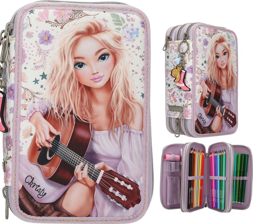 TopModel TOPModel 3 Fach Federtasche COWGIRL Produktbild 