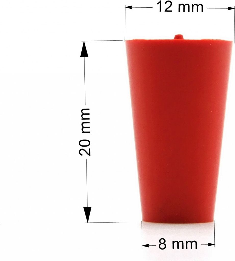 Gummistopfen Rot 12/8mm