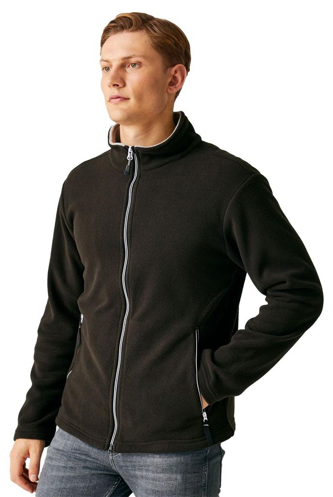 Regatta - "Ascender 250" Fleecejacke für Herren FK2791 (XL) (Schwarz/Mineral-Grau)