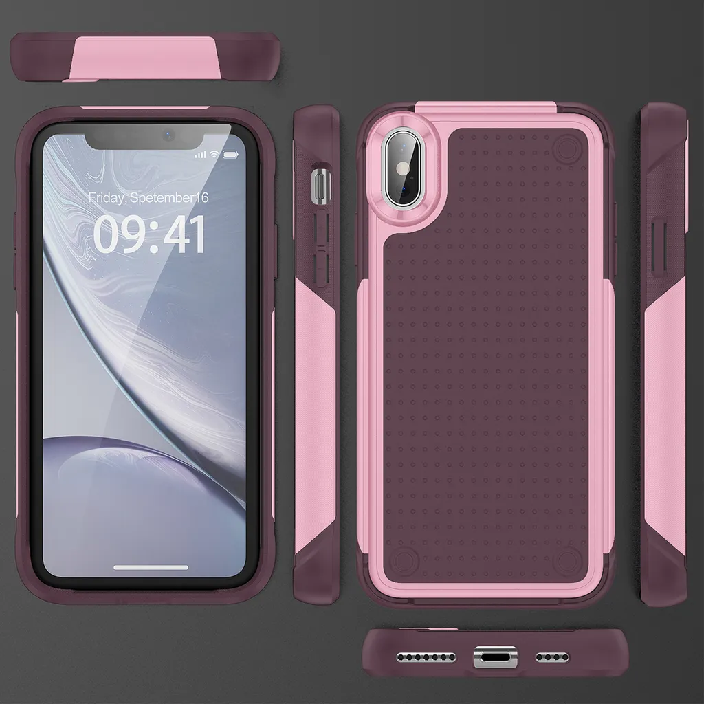 Custodia Protettiva iPhone XS Max Grado Militare 2in1 Rosa - 2