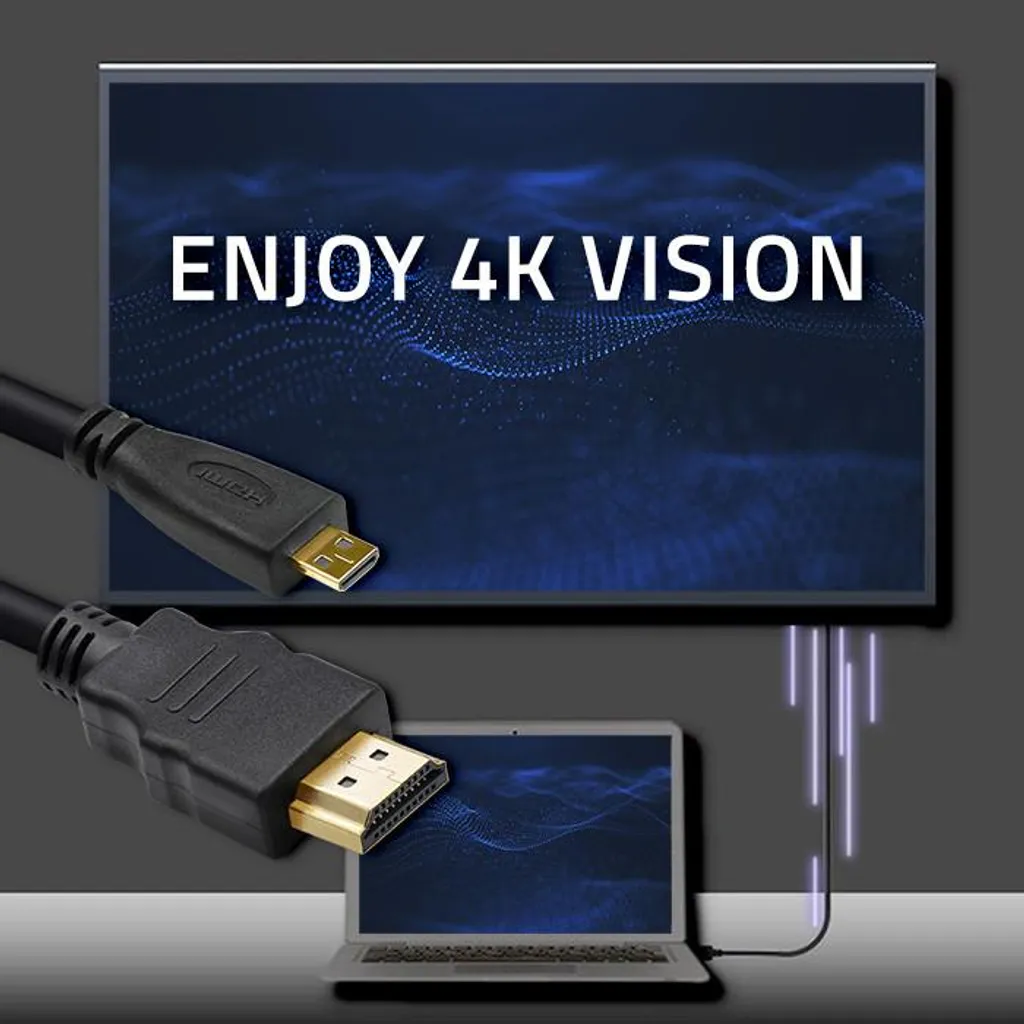 Cavo Professionale Qoltec HDMI-Micro HDMI 3m 4K - Per Ufficio e Media - 5