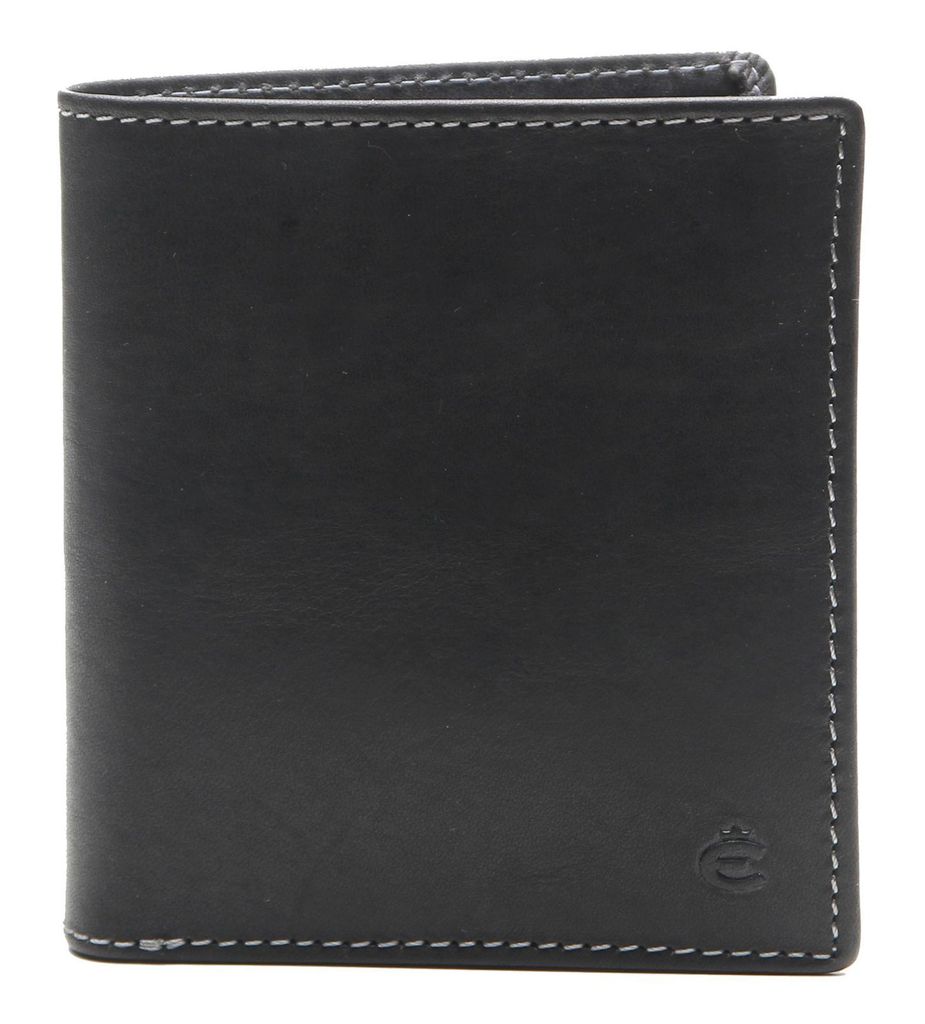 Esquire kleine echt Leder Geldbörse Portemonnaie mit RFID Schutz schwarz