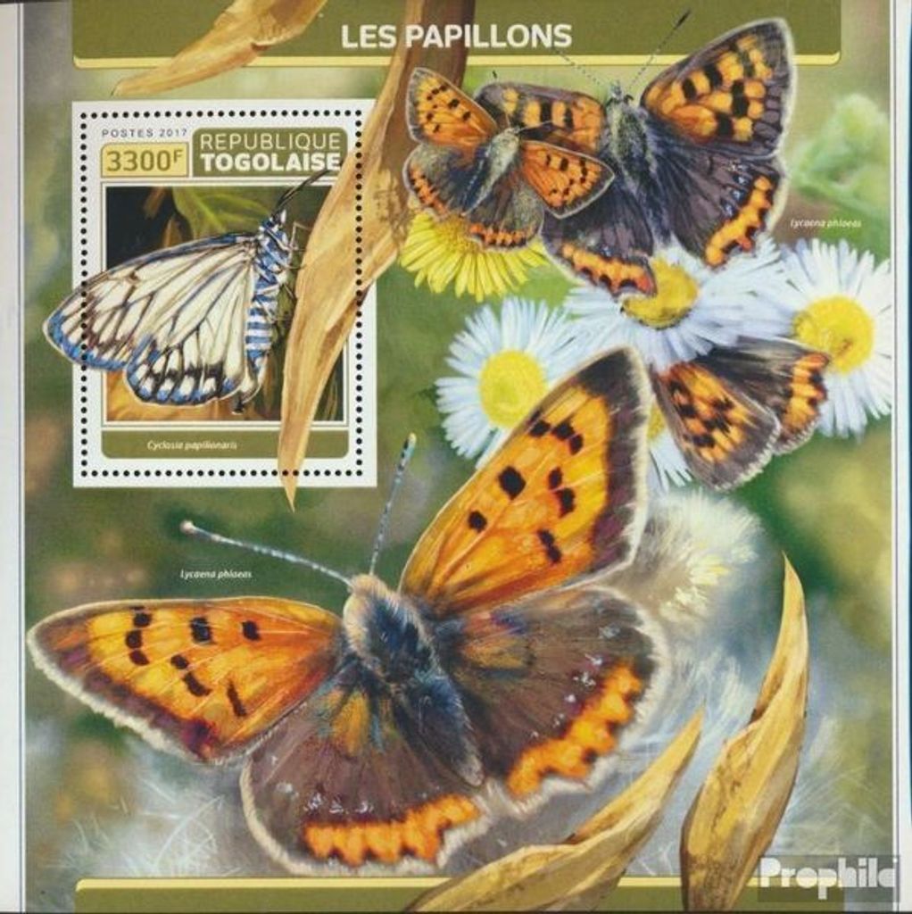 Briefmarken Togo 2017 Mi Block 1446 (kompl. Ausgabe) postfrisch Schmetterlinge