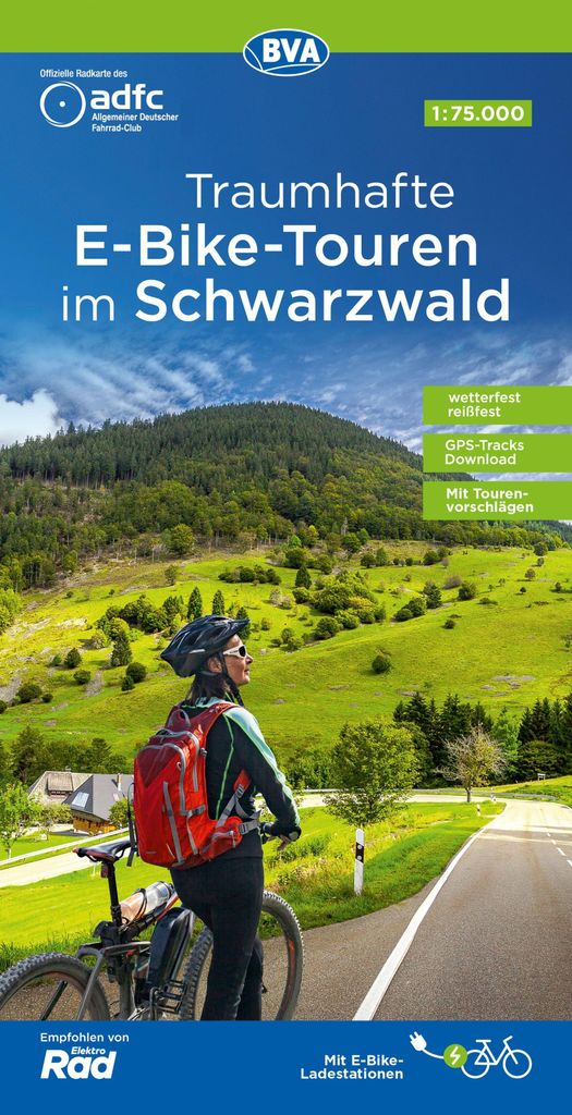 BVA ADFC Regionalkarte Traumhafte E-Bike-Touren im Schwarzwald 1:75.000