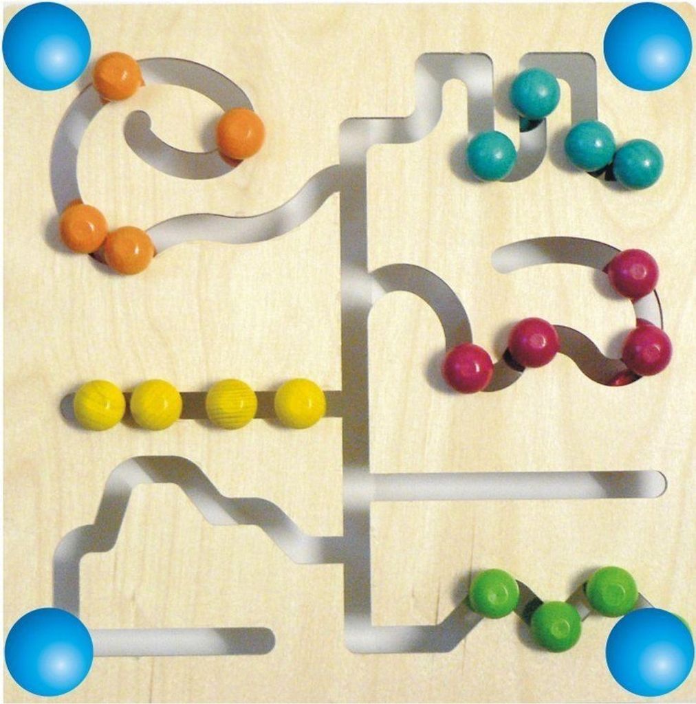 Holzspielzeug Motorikbrett BxLxH 270x65x270mm NEU Produktbild 