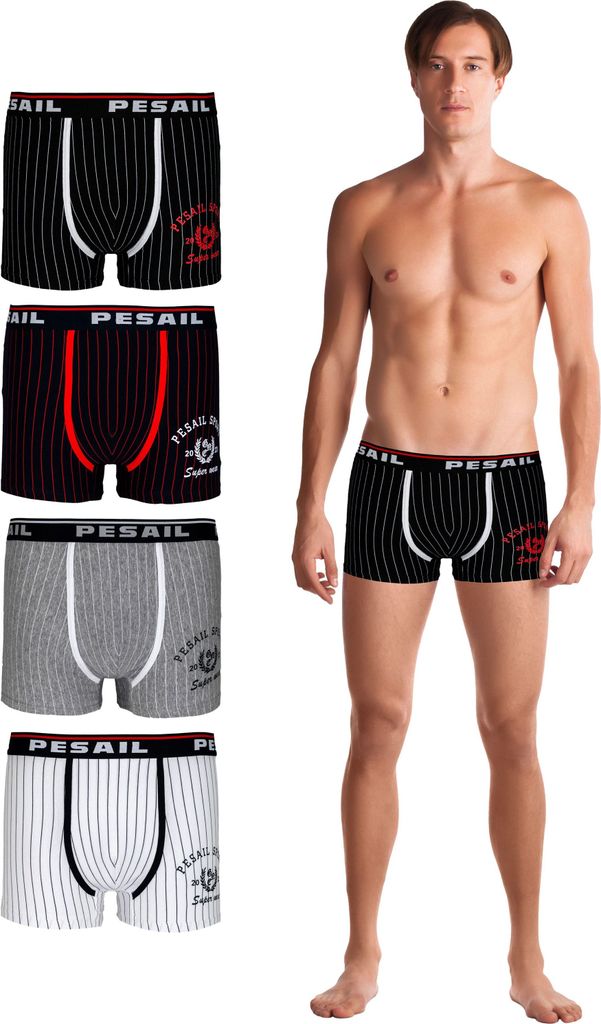 TEXEMP Herren Boxershorts Baumwolle 4er - 12er Pack Unterhose Retroshorts Boxer Shorts Trunks Underwear | B15 - XL - 12 Stück