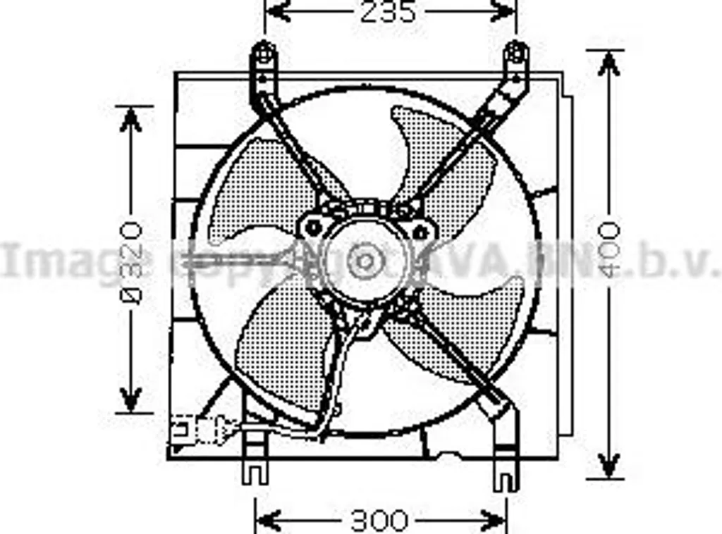 Ventilateur AVA HD7530 robuste OE 19015P3F004 pour radiateur CR-V