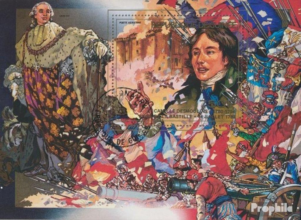 Briefmarken Guinea 1989 Mi Block340A (kompl.Ausg.) gestempelt Französische Revolution
