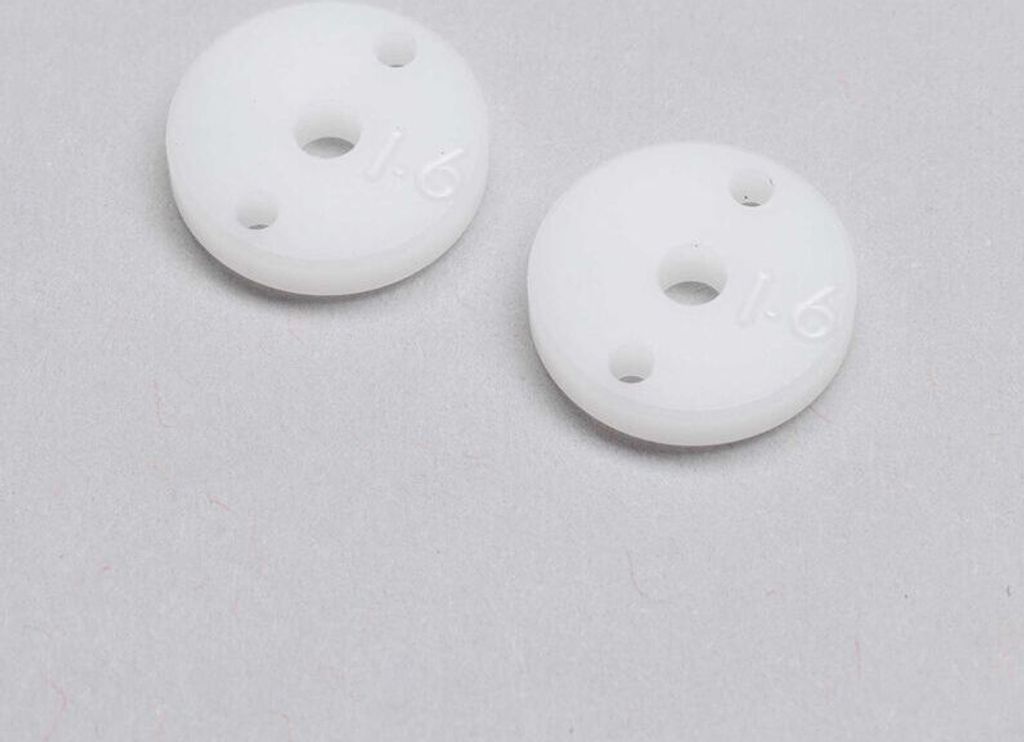 Losi Machined Shock Pistons, 2.3mm, 2 x 1.6mm, G3 (2)