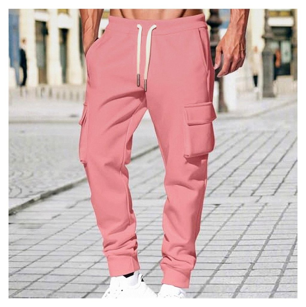 Herren Freizeithose mit Seitentaschen und flachem Frontdesign