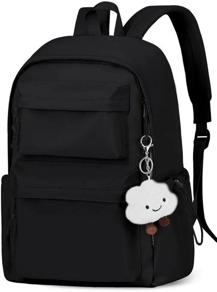 Sac de voyage noir pour femme avec compartiment PC portable étanche