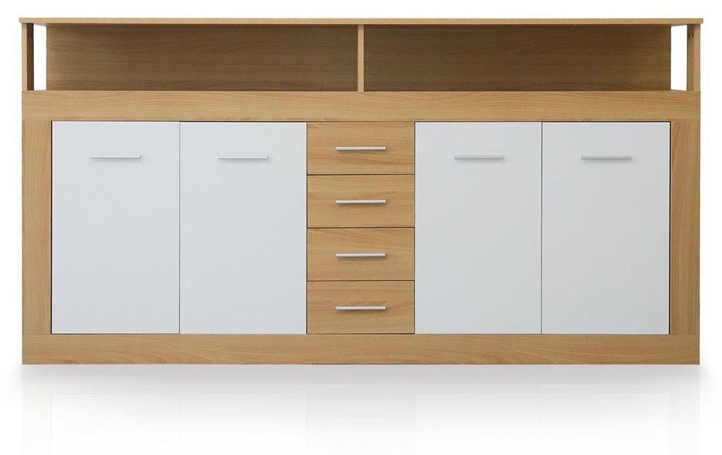 MENZZO Buffet contemporain L190cm 4 portes er 4 tiroirs Image du produit 