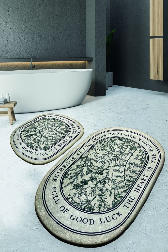 Mijolnir, Fullof, Badematten-Set (2 Stück), 100 % POLYESTER, Beige, 60 x 100 cm