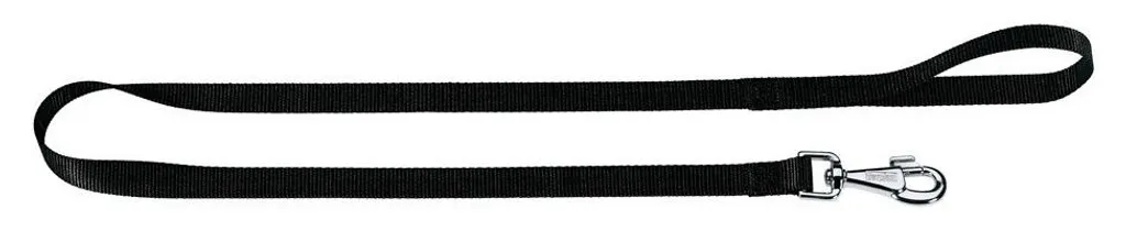 Laisse classique en nylon pour chien Club noir 120cm pour promenade