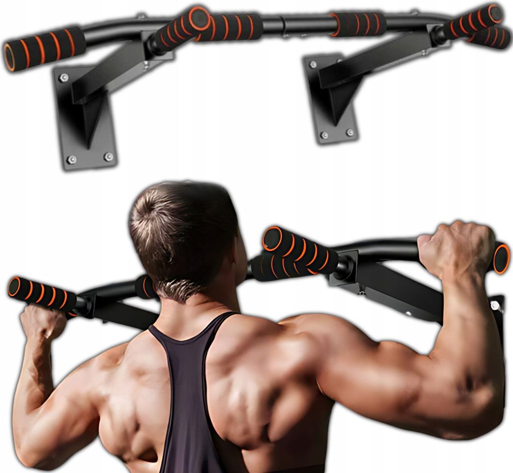 OMNA | Klimmzugstange EXTREME - Schwarz - Wand- und Produktbild 