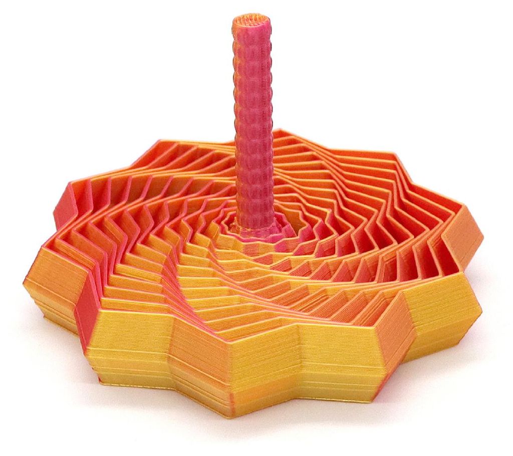Ausziehbarer sensorischer Fidget-Stern, 3D-gedrucktes fraktales Stressabbau-Spielzeug, wirbelndes Spiraldesign, Fidget-Spielzeug mit Griff zur Angs...